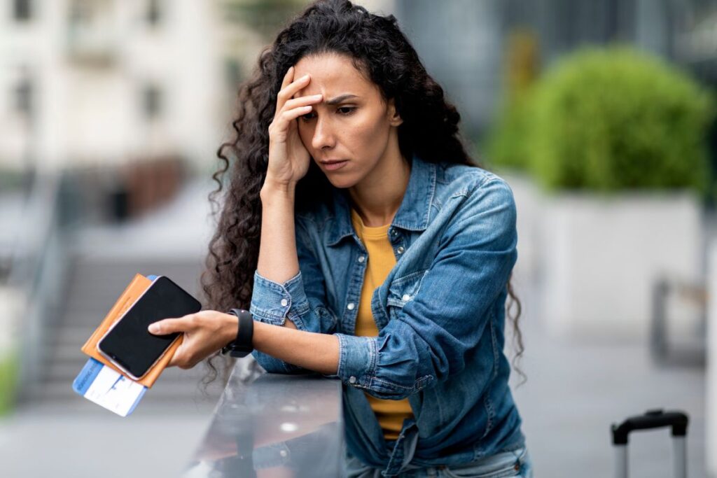 woman stressed due to delay